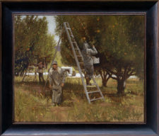 American Legacy Fine Arts presents "Orchard in July" a painting by Warren Chang.
