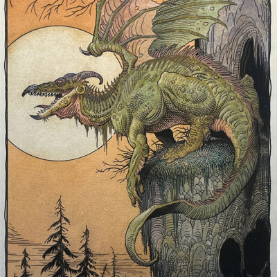 William Stout Artist sunset Dragon artwork