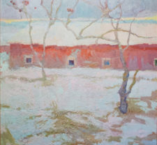 American Legacy Fine Arts presents "Harrison Falls Snowfall" a painting by Daniel W. Pinkham.