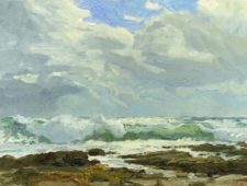 American Legacy Fine Arts presents "Storm Break, San Pedro" a painting by Stephen Mirich.
