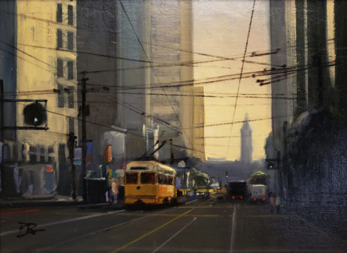 American Legacy Fine Arts presents "Morning on Market" a painting by Brian Blood.