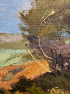 American Legacy Fine Arts presents "Prevailing Winds; Leo Carrillo Park, Malibu" a painting by Chuck Kovacic.
