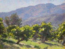 American Legacy Fine Arts presents "Avocado Orchard" a painting by Dan Schultz.