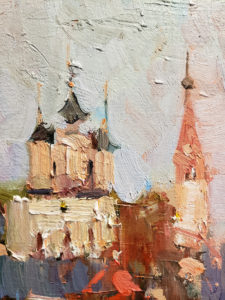 American Legacy Fine Arts presents "Suzdal, Russia" a painting by Jove Wang.