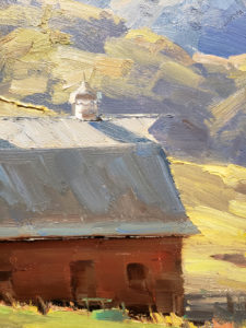 American Legacy Fine Arts presents "Foothill Barn" a painting by Keith Bond.