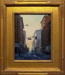 American Legacy Fine Arts presents "Seventh and Hill, Los Angeles" a painting by Michael Obermeyer.