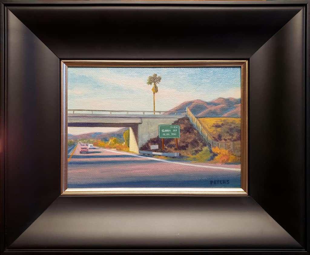 American Legacy Fine Arts presents "Freeway Palm" a painting by Tony Peters.