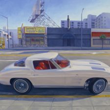 American Legacy Fine Arts presents "Corvette on Sunset" a painting by Tony Peters.