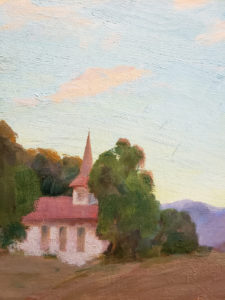 American Legacy Fine Arts presents "Pathway to the Church" a painting by Jean Mannheim.