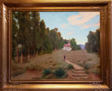 American Legacy Fine Arts presents "Pathway to the Church" a painting by Jean Mannheim.