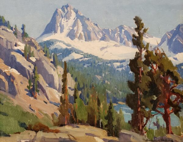 American Legacy Fine Arts presents "Untitled (Snow-capped Mountians)" a painting by Marion Kavanagh Wachtel.