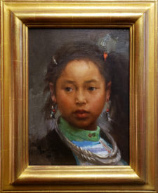 American Legacy Fine Arts presents "Untitled (Portrait of a Maio Girl)" a painting by Mian Situ.