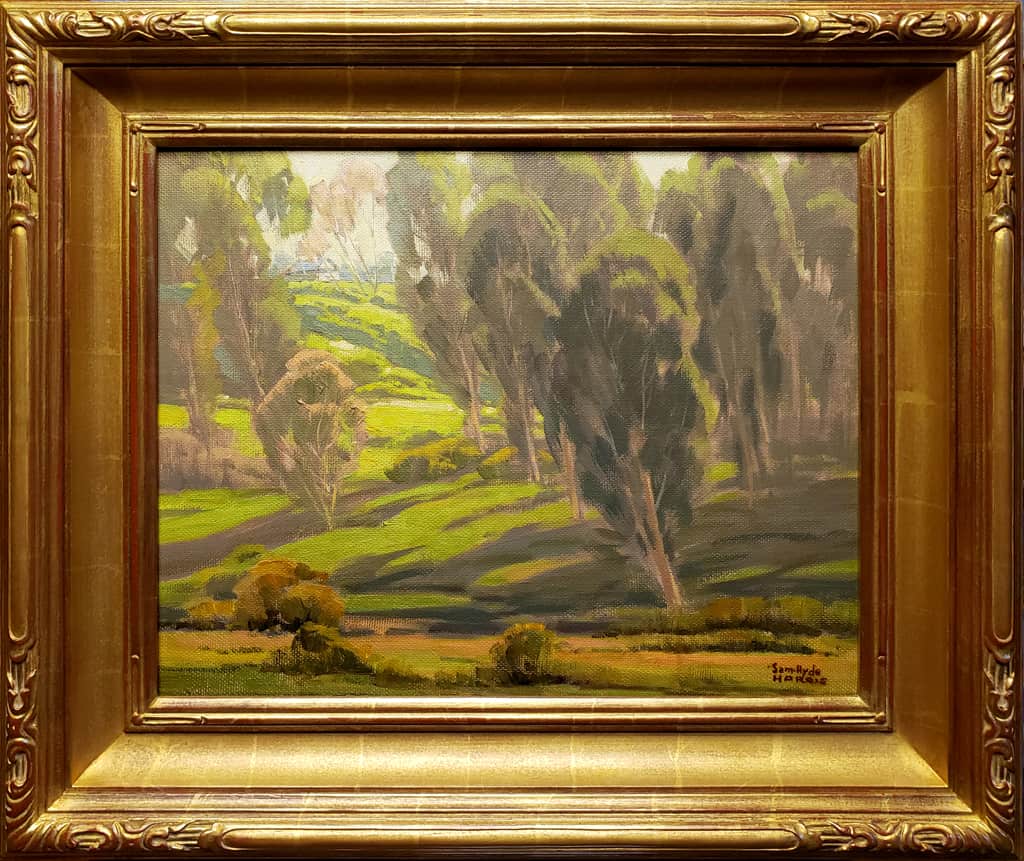 American Legacy Fine Arts presents "Arroyo Grove" a painting by Sam Hyde Harris.