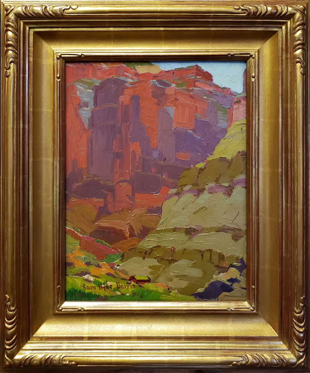 American Legacy Fine Arts presents "Canyon Walls" a painting by Sam Hyde Harris.