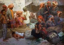 American Legacy Fine Arts presents "Market" a painting by Mian Situ.
