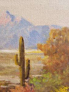 American Legacy Fine Arts presents "Untitled (Desert Scene, Palm Desert)" a painting by George Bickerstaff.