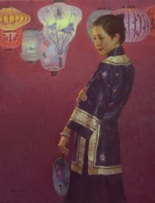American Legacy Fine Arts presents "Lantern Festival" a painting by Mian Situ.