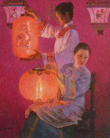 American Legacy Fine Arts presents "Prepare to Celebrate" a painting by Mian Situ.
