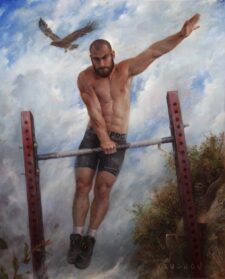 American Legacy Fine Arts presents "Where Eagles Dare, Portrait of Goga" a painting by Nikita Budkov.
