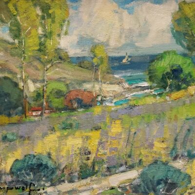 American Legacy Fine Arts presents "In the Distance; Abalone Cove, Palos Verdes" a painting by Karl Dempwolf
