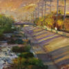 Nikita Budkov artist Oil painting Slipping Away, The Los Angeles River