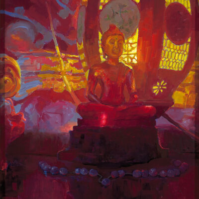 Peter Adams Artist Oil painting Amber Buddha