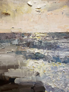 American Legacy Fine Arts presents "Malibu Sunrise" a painting by Jove Wang.