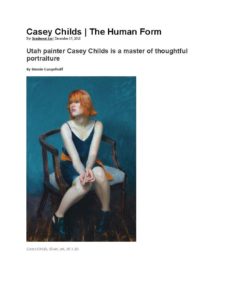 American Legacy Fine Arts presents Casey Childs in Southwest Art Magazine, December 2018.