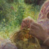 Nikita Budkov Oil painting The ways of Yore, Knitting in Zvenigorod, Russia