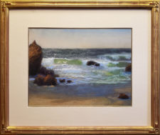 American Legacy Fine Arts presents "Wind and Waves at Low Tide; Leo Carrillo State Beach, Malibu" a painting by Peter Adams.