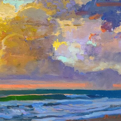 American Legacy Fine Arts presents "Saint Malo Sunset" a painting by Peter Adams.