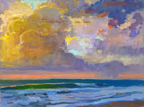 American Legacy Fine Arts presents "Saint Malo Sunset" a painting by Peter Adams.