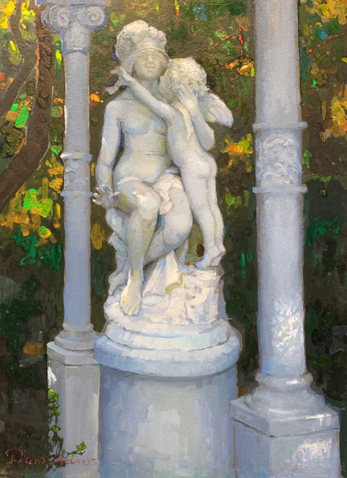 American Legacy Fine Arts presents "Blind Love; Huntington Gardens" a painting by Peter Adams.
