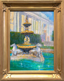 Peter Adams Artist Oil painting Neptune Fountain; Huntington Gardens