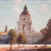 American Legacy Fine Arts presents "Pasadena City Hall' a painting by Calvin Liang.