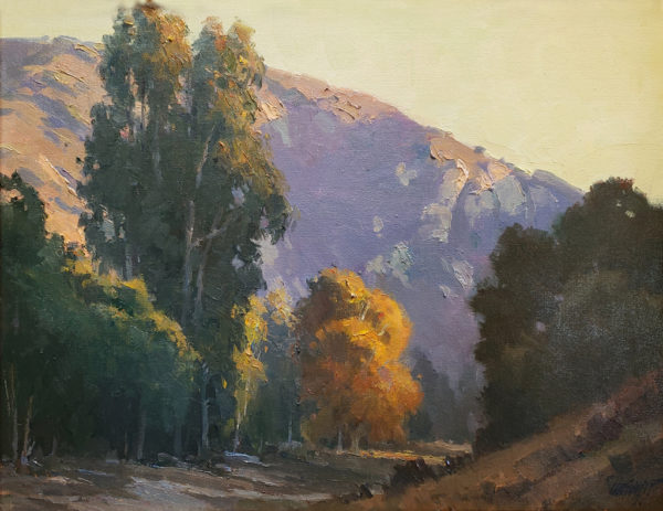 American Legacy Fine Arts presents "Around the Bend; Laguna Canyon" a a painting by Michael Obermeyer.