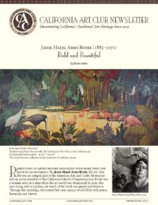 American Legacy Fine Arts presents Jessie Hazel Arms Botke in the California Art Club Newsletter, Winter/Spring 2022 Issue.