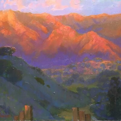 American Legacy Fine Arts presents "Tehachapi Mountain Glow" a painting by Peter Adams.
