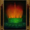 American Legacy Fine Arts presents "Ethereal Lights, Electric Fountain; Beverly Hills" a painting by Peter Adams.