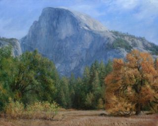 A new painting in the gallery by Nikita Budkov @nikitayasny - "Up a Mountain; Half Dome, Yosemite", oil on canvas panel, 16" x 20"⁠
”A famous Half Dome painted at noon on a plein air."⁠
—Nikita Budkov⁠
⁠⁠
The painting is available at ALFA, please direct message for details.⁠
⁠
⁠
⁠
#nikitabudkov #yosemite #halfdome #pleinairartist #californiapleinair #californiaart #americanlegacyfinearts #contemporarytraditionalart