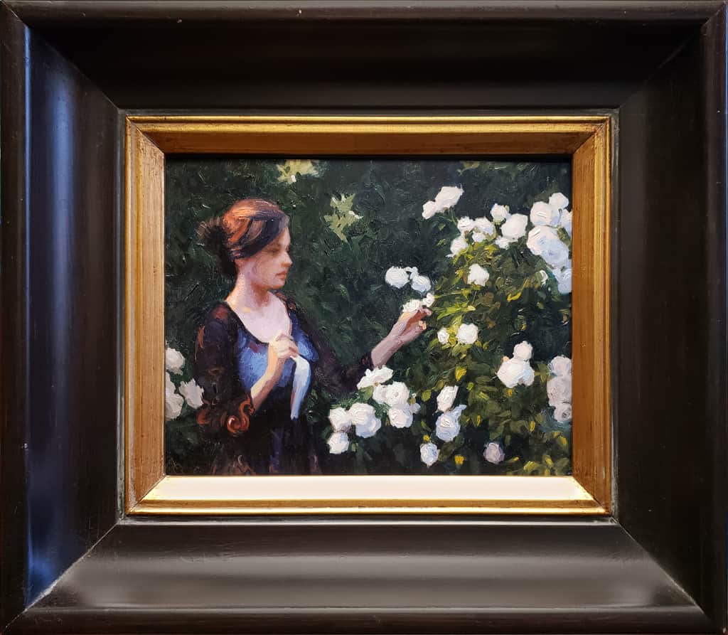 American Legacy Fine Arts presents "Study for Roses Du Matin" a painting by Adrian Gottlieb.