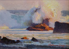 American Legacy Fine Arts presents "Incoming Tide; Laguna Beach" a painting by Calvin Liang.