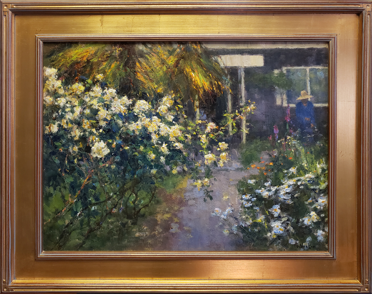 American Legacy Fine Arts presents "Evening Garden" a painting by Jim McVicker.