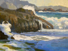 American Legacy Fine Arts presents "Secret Cove, Afternoon Surge at Point Lobos' by Peter Adams.