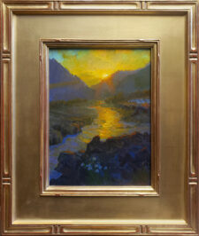American Legacy Fine Arts presents "Golden Sunset, Matilija Valley, Ojai" a painting by Peter Adams.