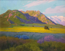 American Legacy Fine Arts presents "Mustard Field at Lake Perris" a painting by Alexey Steele.