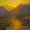 American Legacy Fine Arts presents "Golden Sunset, Matilija Valley, Ojai" a painting by Peter Adams.