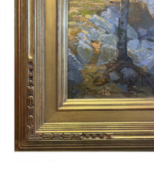 American Legacy Fine Arts presents "Summer Pool at Switzer's; Angeles Crest Forest" a painting by Peter Adams.
