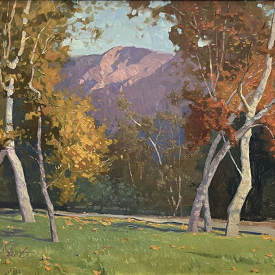 American Legacy Fine Arts presents "Autumn Morning at Arroyo" a painting by Alexey Steele.