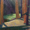 American Legacy Fine Arts presents "Glow in the Grove; Camp Big Horn, Lake Arrowhead" a painting by Alexey Steele.